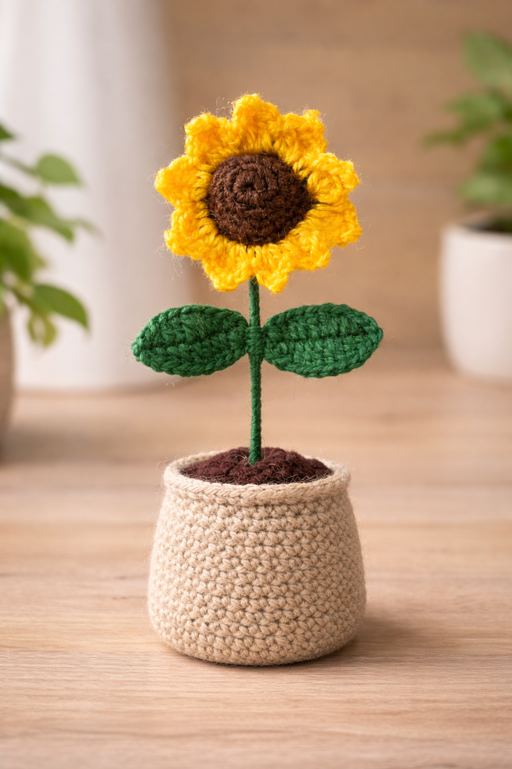 Premium Handmade Crochet Woolen Flower 🌼🌹 (Any Random) - Single Flower