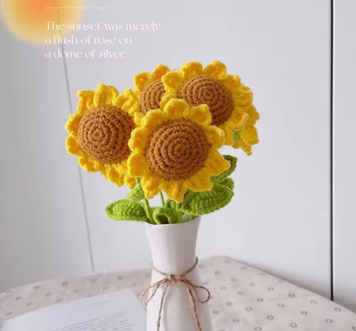 Premium Handmade Crochet Woolen Flower 🌼🌹 (Any Random) - Single Flower