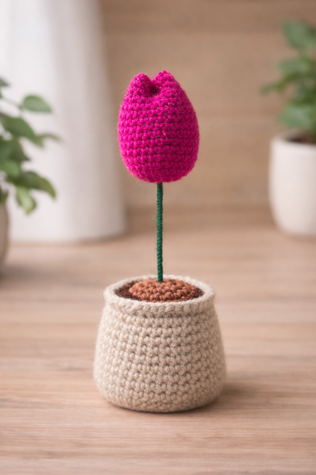 Premium Handmade Crochet Woolen Flower 🌼🌹 (Any Random) - Single Flower