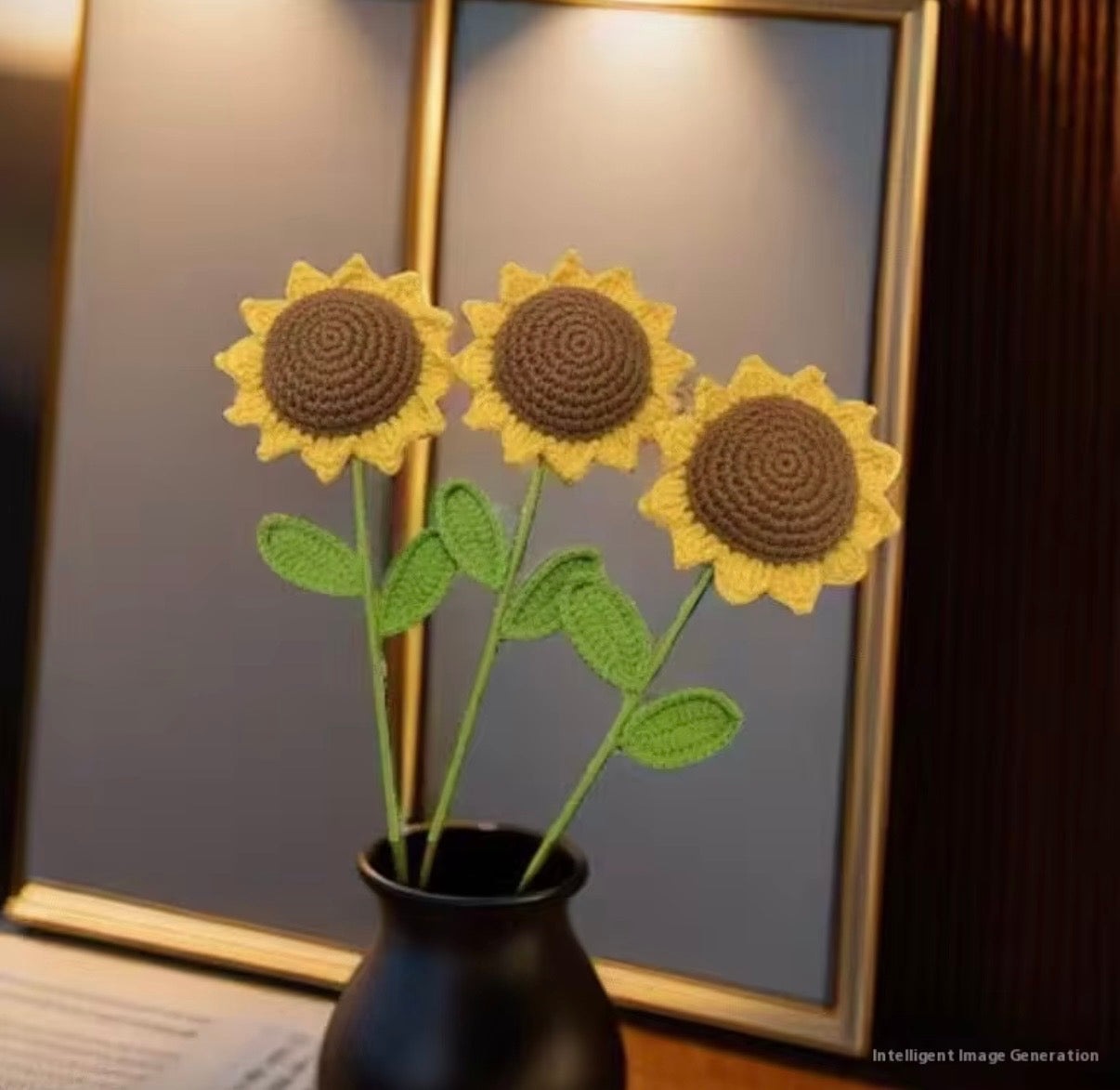 Premium Handmade Crochet Woolen Flower 🌼🌹 (Any Random) - Single Flower